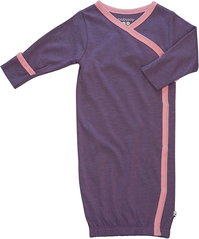 Babysoy Newborn Baby Kimono Wrap Around Snap Sleeper Gown Sack Bundler