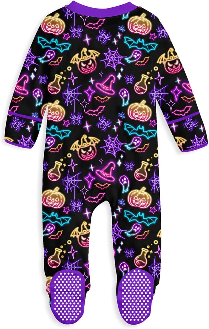 UNIFACO Baby Girls Boys Footed Pajamas One-Piece Sleeper Snug Fit Sleep and Play Zip Front Footie Romper 0-12 Month