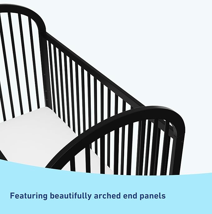 Graco Olivia Convertible Crib and Graco Premium Foam Crib & Toddler Bed Mattress Bundle (Black) – GREENGUARD Gold Certified, Standard Crib Mattress, Baby Crib Converts to Toddler Bed & Daybed