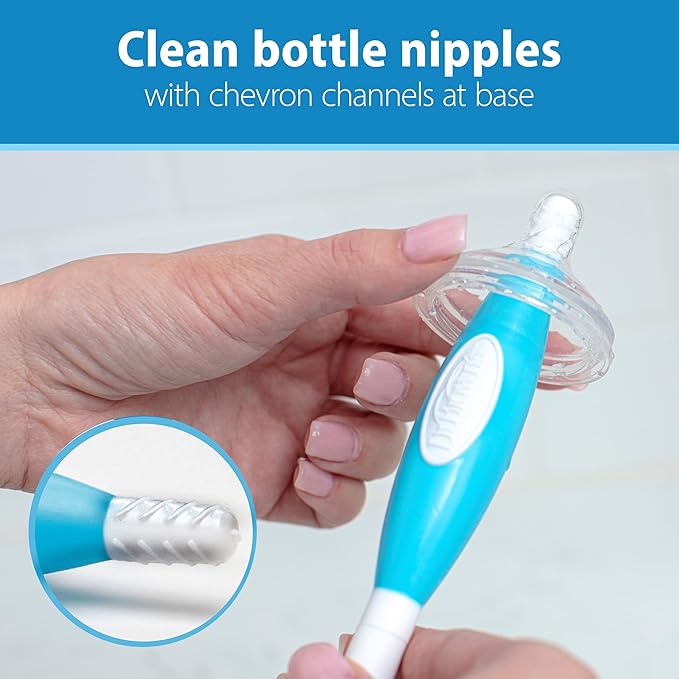 Dr. Brown’s Natural Flow Anti-Colic Options+ Wide-Neck Glass Baby Bottle Starter Set with 100% Silicone Glass Bottle Sleeves, Baby Bottle Brush, Prevent Pacifier and Pacifier and Bottle Wipes