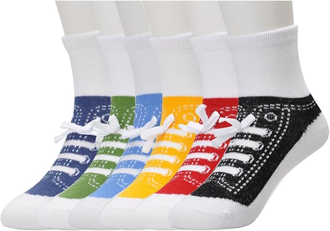 EPEIUS Unisex Baby Girls Boys Non-Slip Socks (Set of 6)