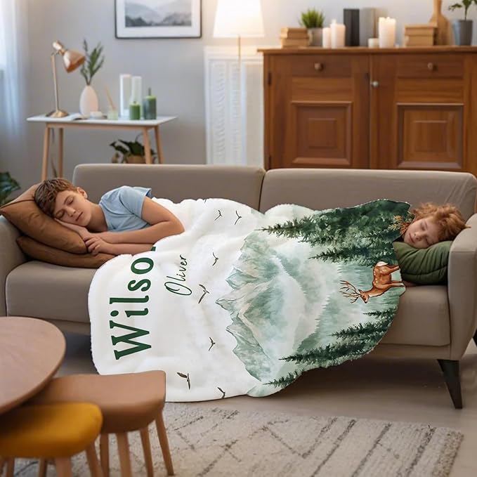 Ship Next Day, Personalized Baby Blanket for Boys Girls - Printed in USA, Custom Baby Blanket with Name Super Soft Plush Flannel, Easter Christmas Brithday Gifts for Baby Shower Kids Toddlers Newborn
