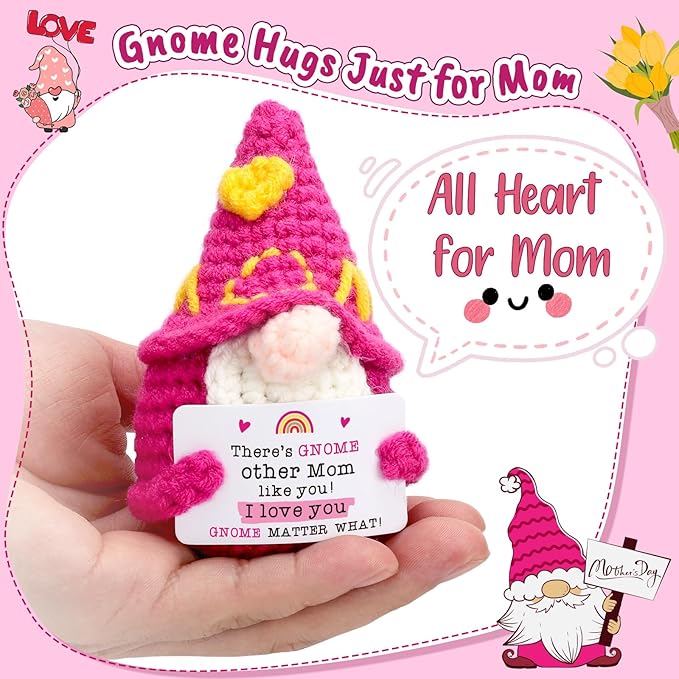 Mom Gifts Mothers Birthday - Funny Mom Gift for Mother's Day Birthday Christmas, Cute Gnome for Mother Mama Mommy, Stocking Stuffers Present from Daughter Son, I Love You Gnome Matter What