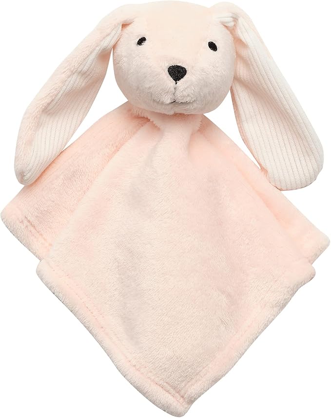 Lambs & Ivy Pink Bunny Soft Baby/Child/Toddler Plush Lovey Security Blanket