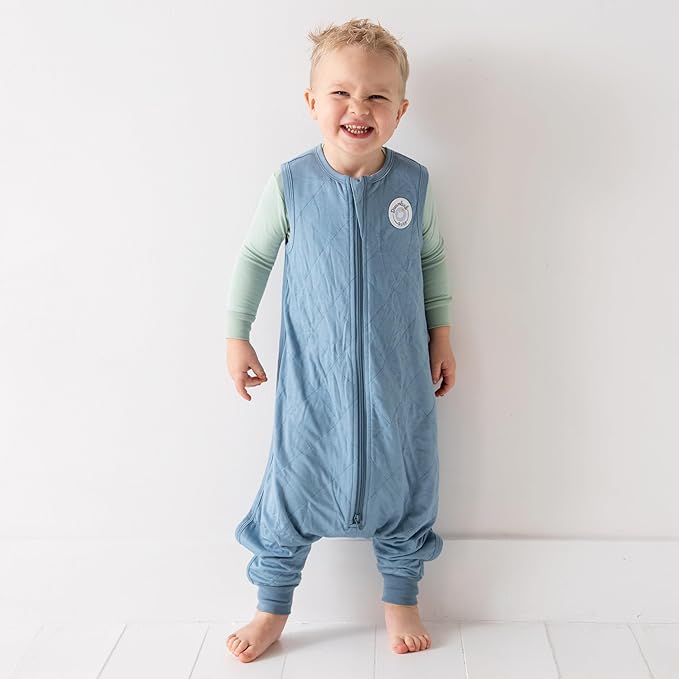 Dreamland Baby Toddler Sleep Sack with Feet, 1.0 TOG – Ultra Soft Viscose Wearable Blanket. Machine Washable, 2-Way Zipper.