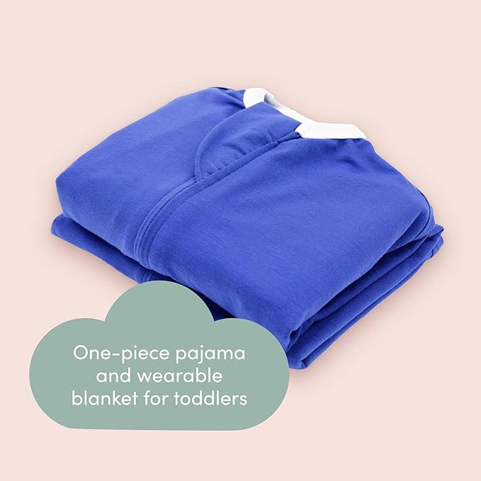 SleepingBaby Flying Squirrel Toddler Pajamas with Practical Zipper for Quick Diaper Changes and Travel Comfort - Navy - 2-3T