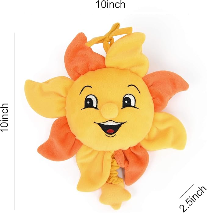 Newborn Baby Musical Toy for Infant 0,3,6,12 Months, Soft Hanging Plush Stroller Toy for 6 to 12 Months Baby with You are My Sunshine Music, Brighten Boy and Girl's Bed,Carseat and Room