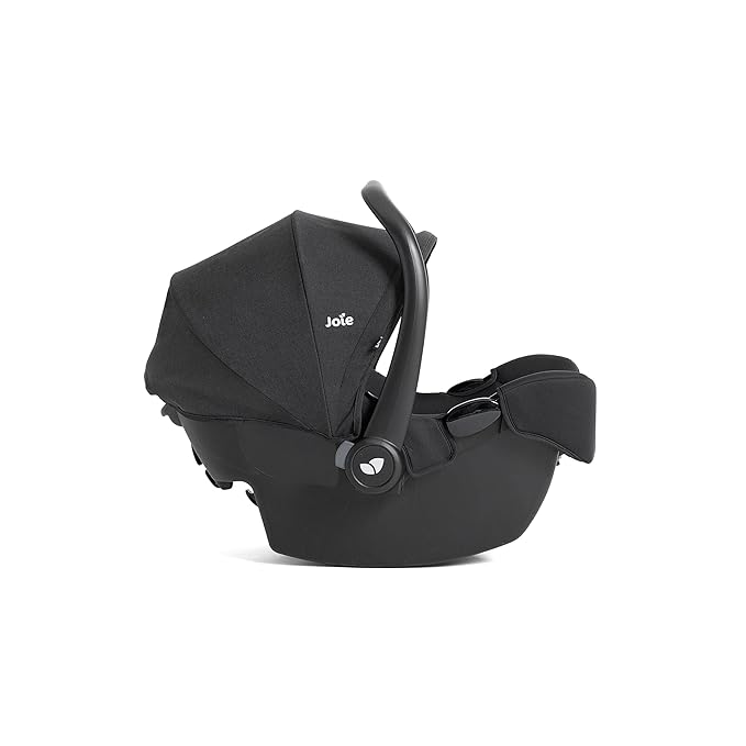 Joie Rue Lightweight Infant Car Seat & Anti-Rebound Base –Side-Impact Protection, 5-Point Harness, and UPF 50+ Canopy for Newborns and Infants (Shale)