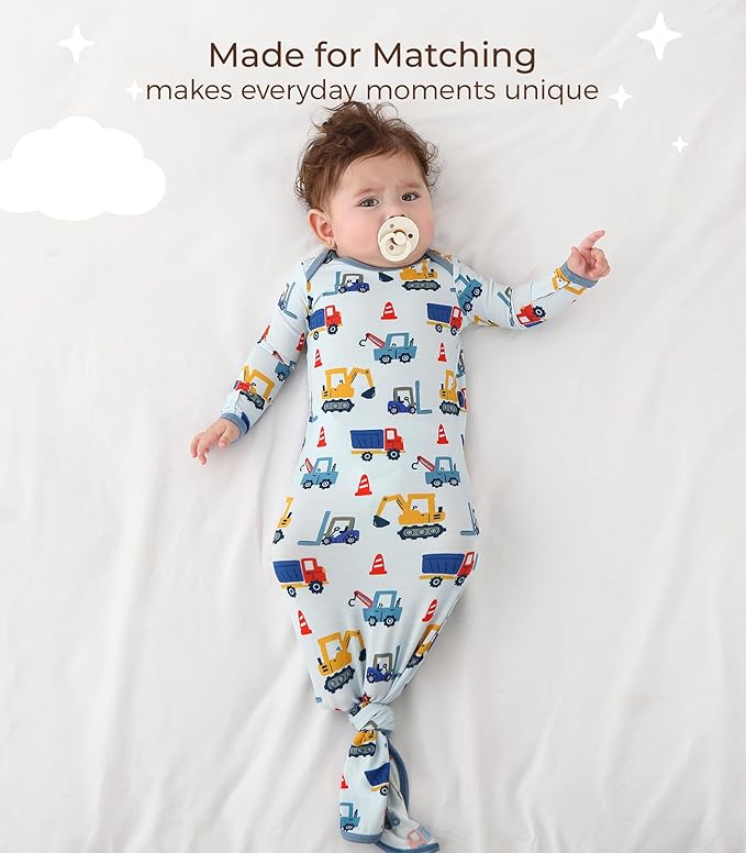 Baby Sleeper Gown Viscose from Bamboo Newborn Nightgowns Unisex Long Sleeve Sleep Sack