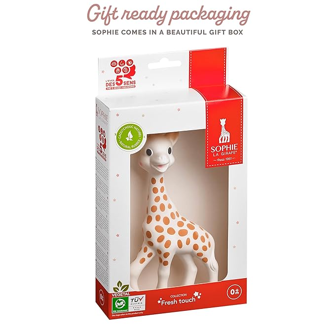 Sophie la girafe, Fresh Touch | Handcrafted for 60 Years in France | Natural Rubber | Designed for Teething Babies | Awaken All 5 Senses | Easy to Clean