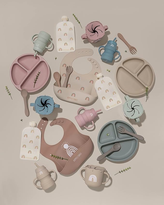 Hippypotamus Baby Stacking Toys - Teething Toys - Stacking Cups - Food-Grade Silicone Teethers - 6+ Months - Soft Bath Toy