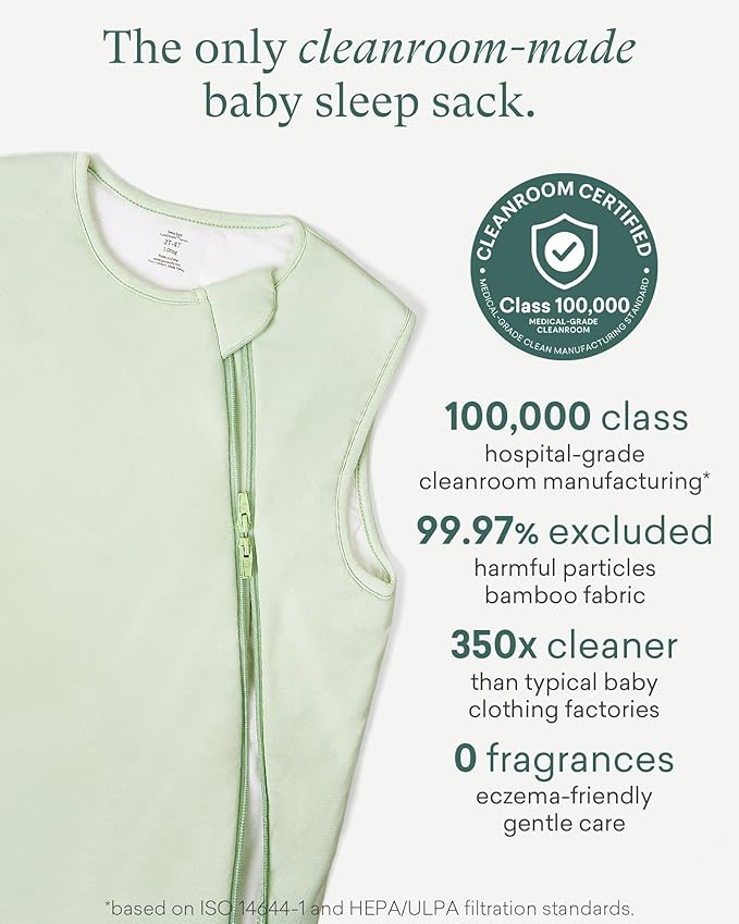 Supersoft Sleep Sack 1.0 TOG, Premium Bamboo Viscose Baby Sleeping Bag 2-Way Zipper Sleep Sack Baby Wearable Blanket