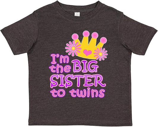 inktastic I'm The Big Sister to Twins. Toddler T-Shirt