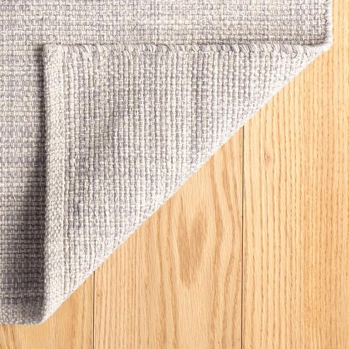 Dash and Albert Marled Cotton Area Rug - 2.5' x 12' Runner Grey Solid Handwoven Accent Rug - Durable, Lightweight, High Traffic Areas Hallway, Stairs, Bedroom