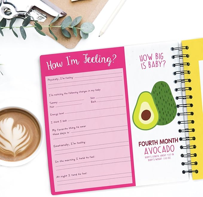 My 9 Month Journey | Pregnancy Journal Memory Book with Stickers | Baby Scrapbook and Photo Album | Pregnancy Must Haves Gifts for First Time Moms | Picture and Milestone Books for Toddlers