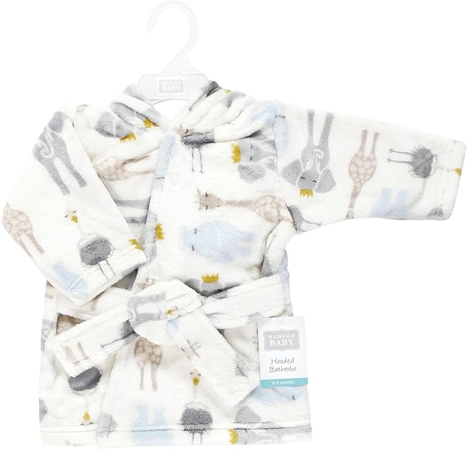 Hudson Baby Unisex Baby Plush Animal Face Bathrobe
