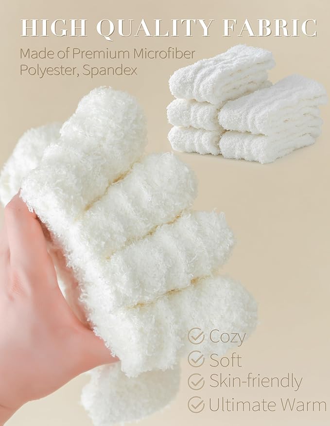 TEHOOK Warm & Cozy Gifts for Women, Fluffy Fuzzy Sock, Plush Sleeping Slipper Socks - Soft Warm Fabric