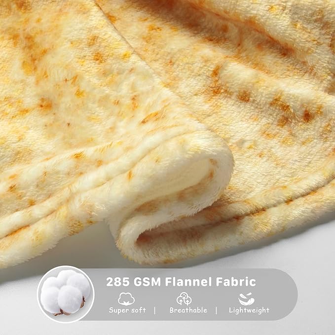 Funny Tortilla Swaddle Blanket - Soft Flannel Wearable Wrap for Newborn to 9 Months, Perfect for Baby Shower Gifts