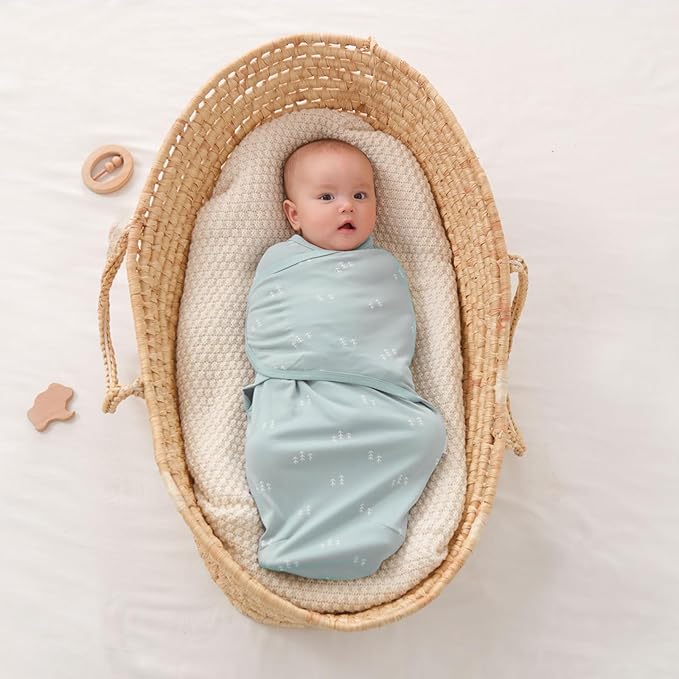 insular Baby Swaddle Wrap, Swaddle Blanket for Newborn and Infant, Adjustable Velcro Swaddling Set for Boy and Girl, Soft Cotton Baby Sleep Sack 3 Pack, Snail&Hedgehog, Small(0-3M)