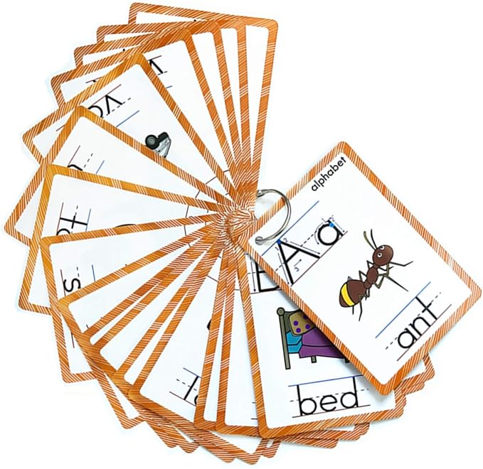 26 Alphabet Flash Cards for Kids | 26 Letters Flash Cards Perfect for Preschool to Kindergarten, Teacher/Autism Therapists Tools