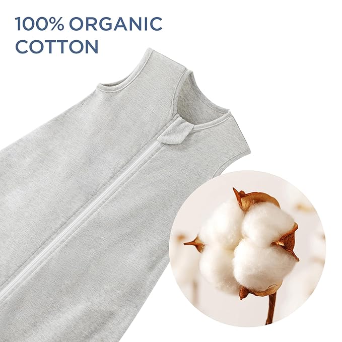 Duomiaomiao 3 Pack Baby Sleep Sack 100% Organic Cotton Lightweight Breathable Comfy Toddler Sleeping Sack (0.5tog Pandas, Small)