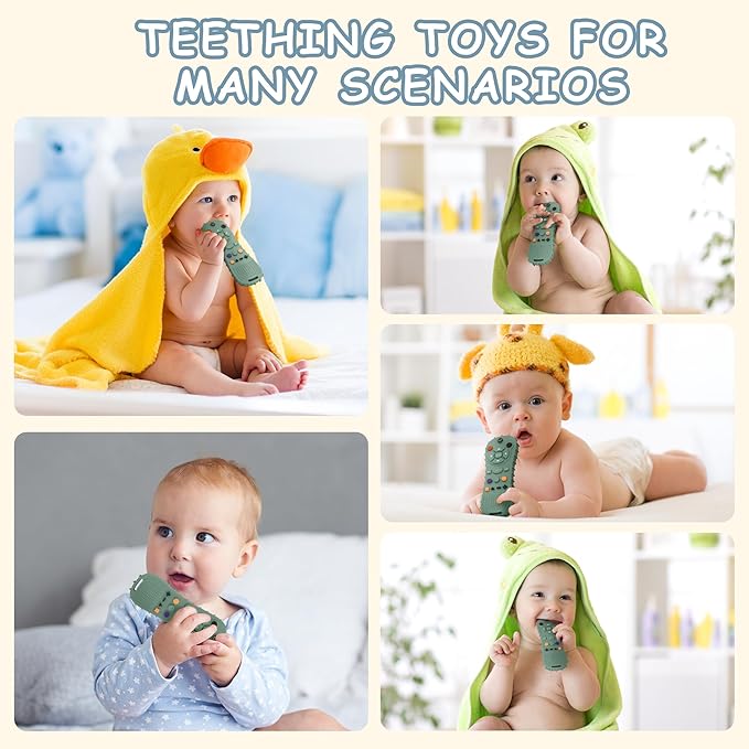 WAJIAYON Baby Teething Toys for Babies 3-6 Months Set of 12,Baby Toys 6 to 12 Months,2 InfantFruit Feeders for Babies Teether Relief Soothing Sore Gums Chew Infant Toys, Freezer BPA Free