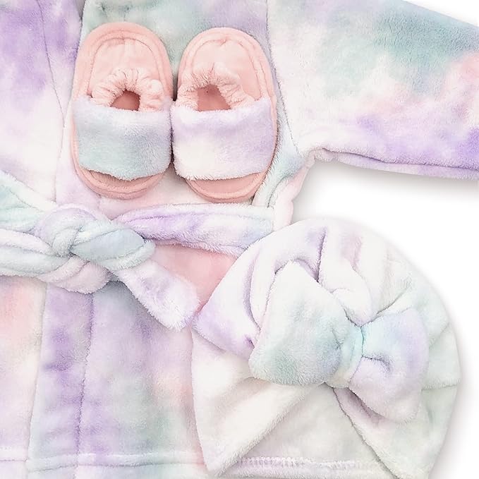 Rising Star Baby Toddler Robe Or Kids Robe for Girls and Boys - Kids & Baby Bath Robe Spa Set with Washcloth or Slippers