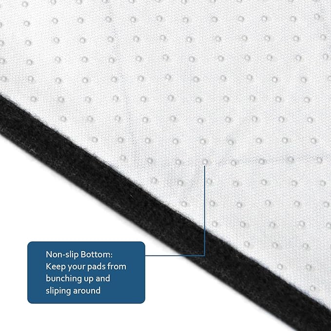 Waterproof Incontinence Chair Pads, 22" x 21" Wheelchair Reusable Seat Pads Cover, Washable Nursery Seat Protector, 4 Pack Black