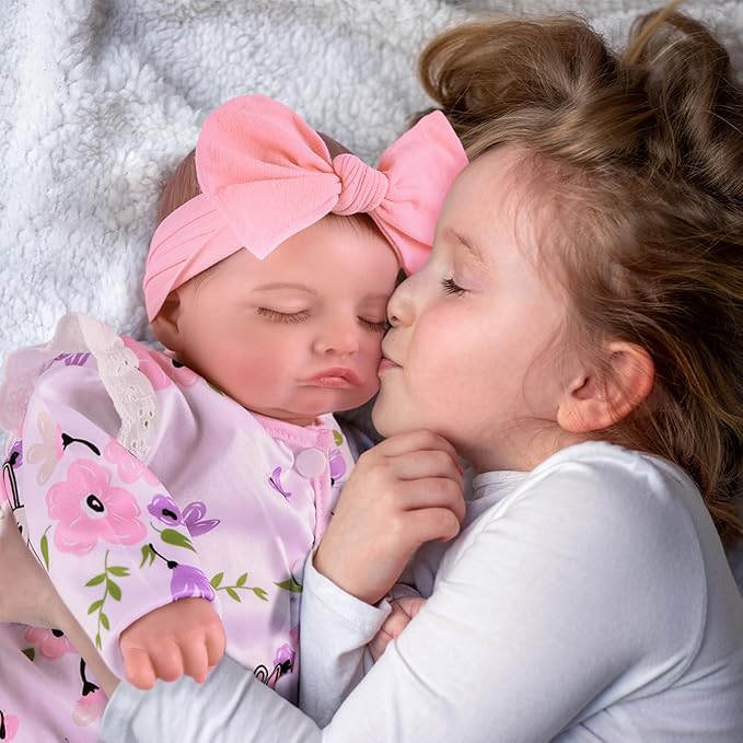 BABESIDE 20-Inch Lifelike Reborn Baby Doll with Vinyl Body – Realistic Poseable Newborn Doll with Accessories for 3+ Year Old Girls – Perfect for Pretend Play and Collecting