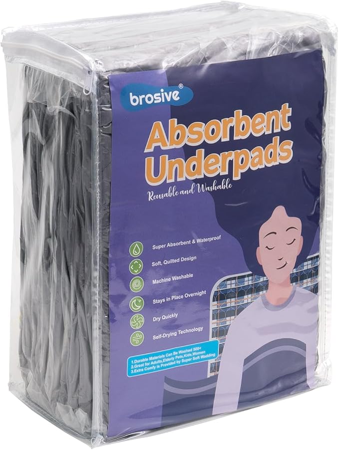 Waterproof Pads for Bed 18x24 Inch(4Pack),Pee Pads for Kids,Hide Stains,Bed Protector Pads,Bed Wetting Pad for Kid,Pet, Incontinence Pad for Bed,Washable Incontinence Pad,Waterproof Bed Pad