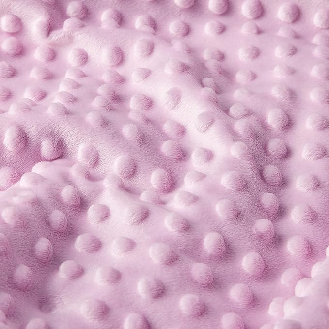DaysU Silky Micro Soft Plush Baby Blankets for Girls with Print Floral Pattern and Soothing Raised Dots, Double Layer Bed Throws for Baby Crib, Flower, Pink, 30x40 Inches