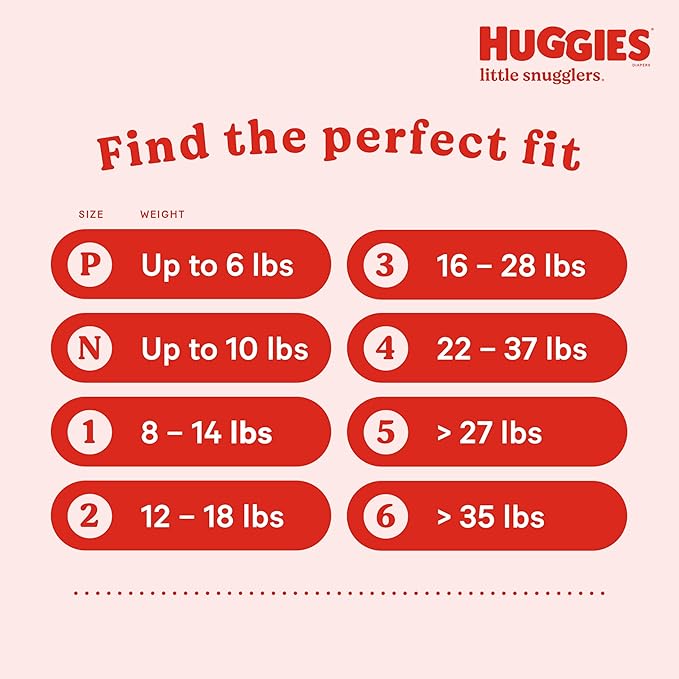 Baby Diapers Size 3 (16-28 lbs), 156ct, Huggies Little Snugglers