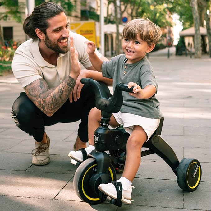 Doona Liki Trike S3, Desert Green - 5-in-1 Compact, Foldable Tricycle - Suitable for Toddlers 10 to 36 Months