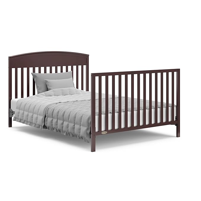 Graco Benton 5-in-1 Convertible Crib (Espresso) – GREENGUARD Gold Certified, Converts from Baby Crib to Toddler Bed, Daybed and Full-Size Bed, Fits Standard Full-Size Crib Mattress