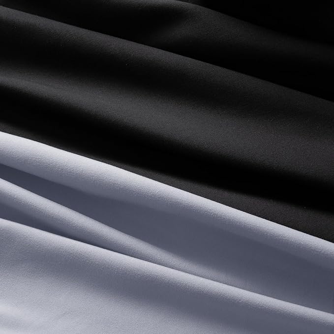Biloban Pack and Play Sheets Fitted, 2 Pack Pack and Play Sheet Fits for Graco Pack n Play Mattress, Neutral Playard Sheets for Baby Boys and Girl, Grey & Black, 38”X 26”