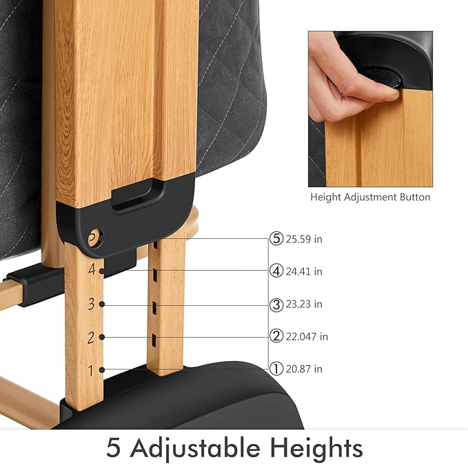 Bassinet Bedside Sleeper, Rocking Bassinets with Comfy Mattress and Wheels for Newborn, 5-Height Adjustable (Black)