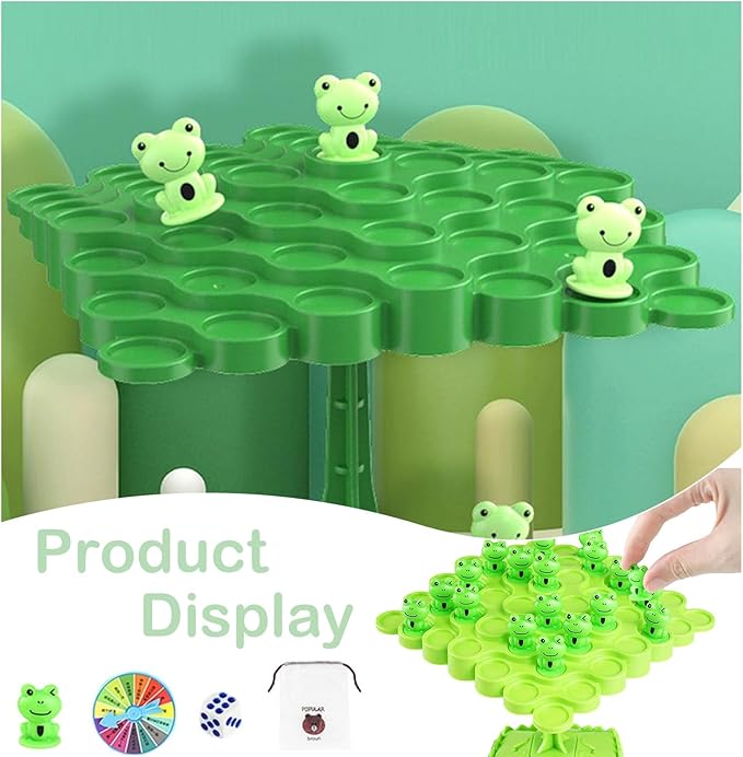 Frog Balance Game,Balance Board Game,Two-Player Balanced Tree Board Game, Montessori Frog Balance Tree Educational Toys, Children Desktop Game Gift for Boys Girls