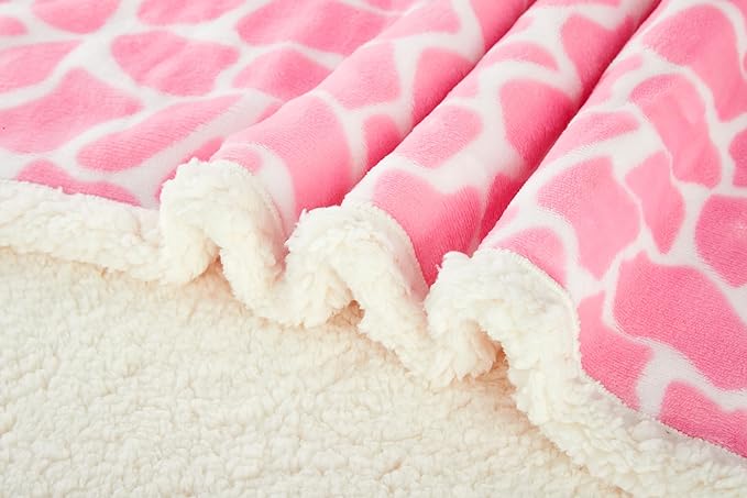 Nursery Bed Blankets Newborn Care Soft Receiving Blanket 30" x 40", Warm and Cozy for Baby Carrier Stroller Travel (Pink Ripple)