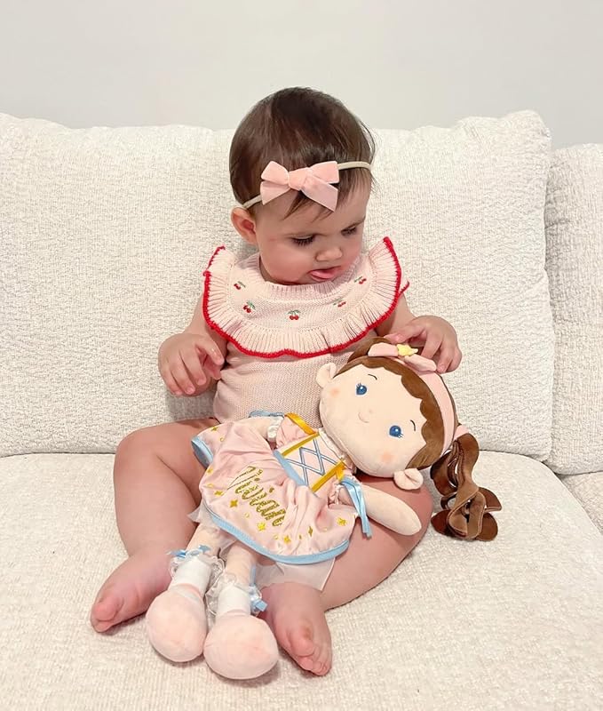 Soft Baby Doll Toys (16''), My First Baby Rag Doll for 1 Year-Old Girl Birthday Gift, Christmas Plush Toys Gift for Toddler Kids Infants-Princess Twinkle