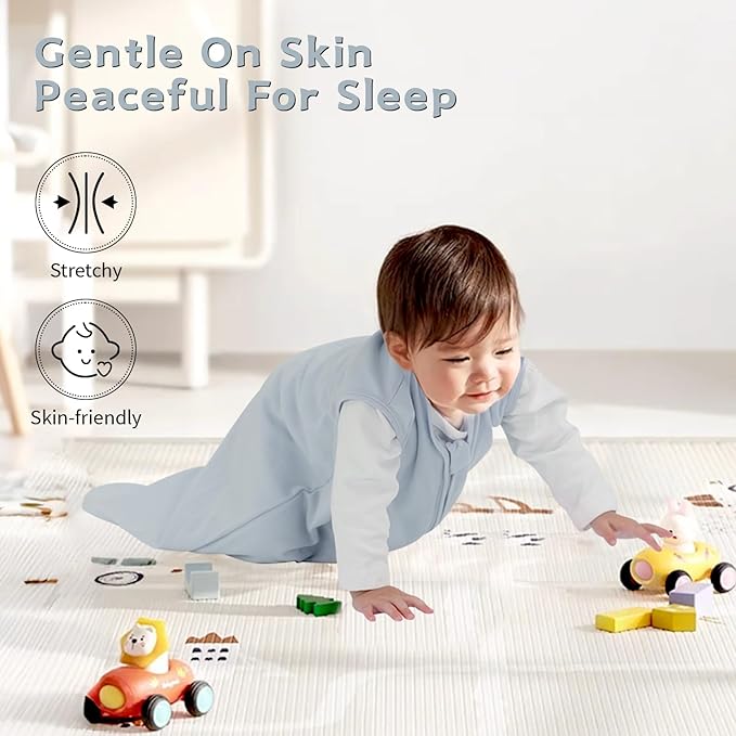 3 Pack Baby Sleep Sack 18-24 Months 100% Cotton TOG 0.5 Baby Sleeping Bag 2-Way Zipper Toddler Wearable Blankets Comfy Stretchy Summer Sleep Sacks