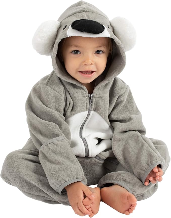 Cuddle Club Fleece Baby Bunting Bodysuit with Hood, Convertible Mittens & Booties, Car Seat Friendly, Soft & Warm, Easy Zip