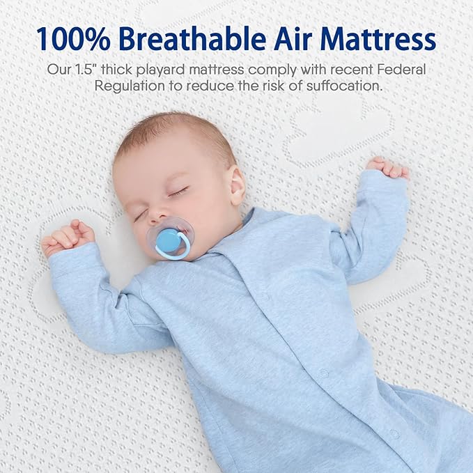 35x20x1.5 Breathable Crib Mattress Protector, Gel Memory Foam Toddler Mattress, Portable Crib Mattress Cover with Sheet for Mini Cribs & Baby Bassinet (Gray)