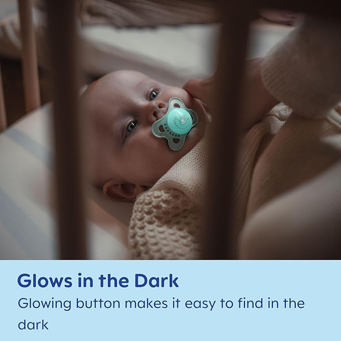 Pacifier, 0-6 Months, Night Collection, Unisex 2-Count