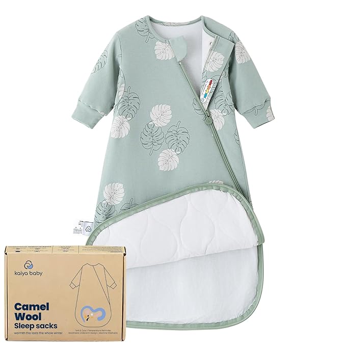 Unisex Sleeping Bag for Babies and Toddlers 1.0 Tog Sleep Sack 0-6Months, Newborn Sleep Sack, Wearable Blanket Baby, One Piece Long Sleeves, Gifts for Baby