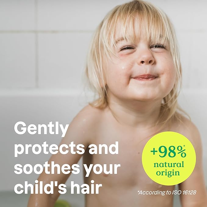 ATTITUDE Hair Conditioner for Kids, Dermatologically Tested Products, Plant- and Mineral-Based Detangler, Vegan, Blueberry, 8 Fl Oz