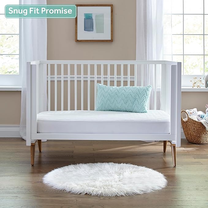 Sealy Baby Orion Antibacterial 2-Stage Breathable Crib Mattress, Toddler Bed Fit, Lightweight, Waterproof, Non-Toxic, GREENGUARD Gold Certified, USA Made, Safety & Quality Tested, 52x28