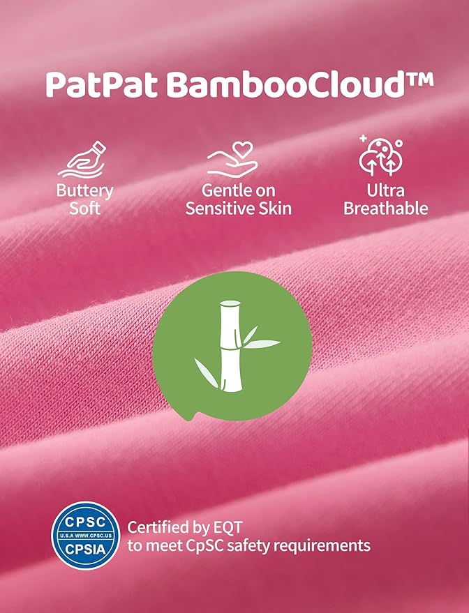 PATPAT Baby Footies Boys Girls - Bamboo Viscose - Zipper & Non-Slip Soles Romper Mitten - Footed & Footless Infant Clothes