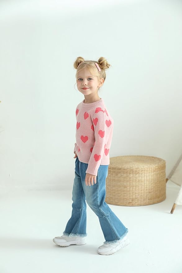 Mioglrie Toddler Girl Clothes Little Girl Denims Outfits Jeans Pants Set Little Baby Toddler Baby Clothes for Girl