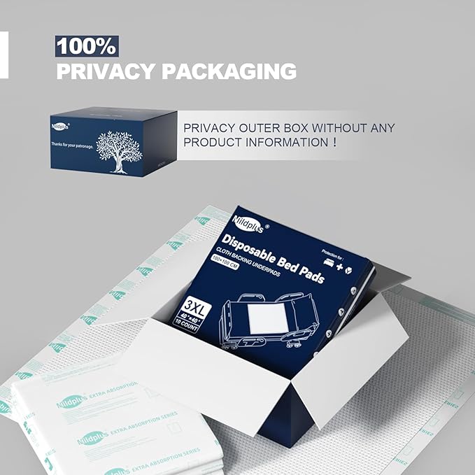 Heavy Duty Underpads 40"X60" Super Sized Chucks Pads 270 Grams Disposable Bed Pads with Strength Cloth Backing Extra Absorption Pads for Incontinence (100X152CM, 30 Count, Discreet Packaging)