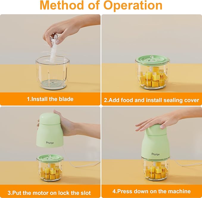 Baby Food Maker, Green Baby Food Blender, 10oz Baby Food Puree Maker, Food Processor for Baby Foods Fruit Vegetable Meat, 10-Second Quick Soft Food Prep for Baby
